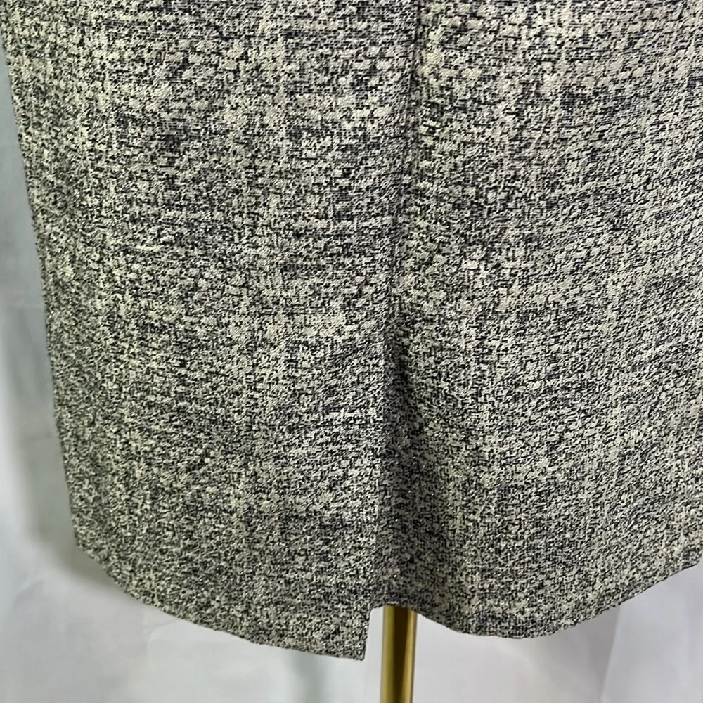 Boden Metallic Gold Navy & Cream Jacquard Pencil Skirt